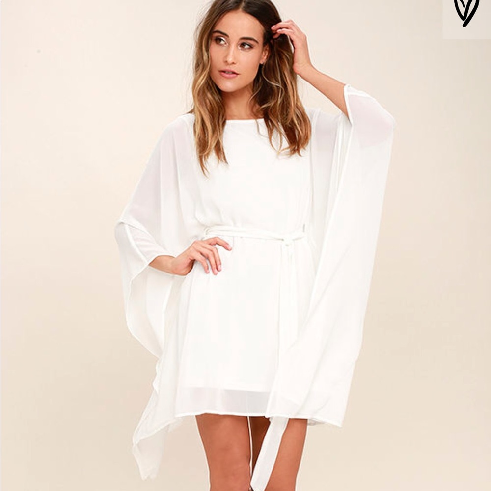 Lulus Heavenly Being White Kaftan Dress